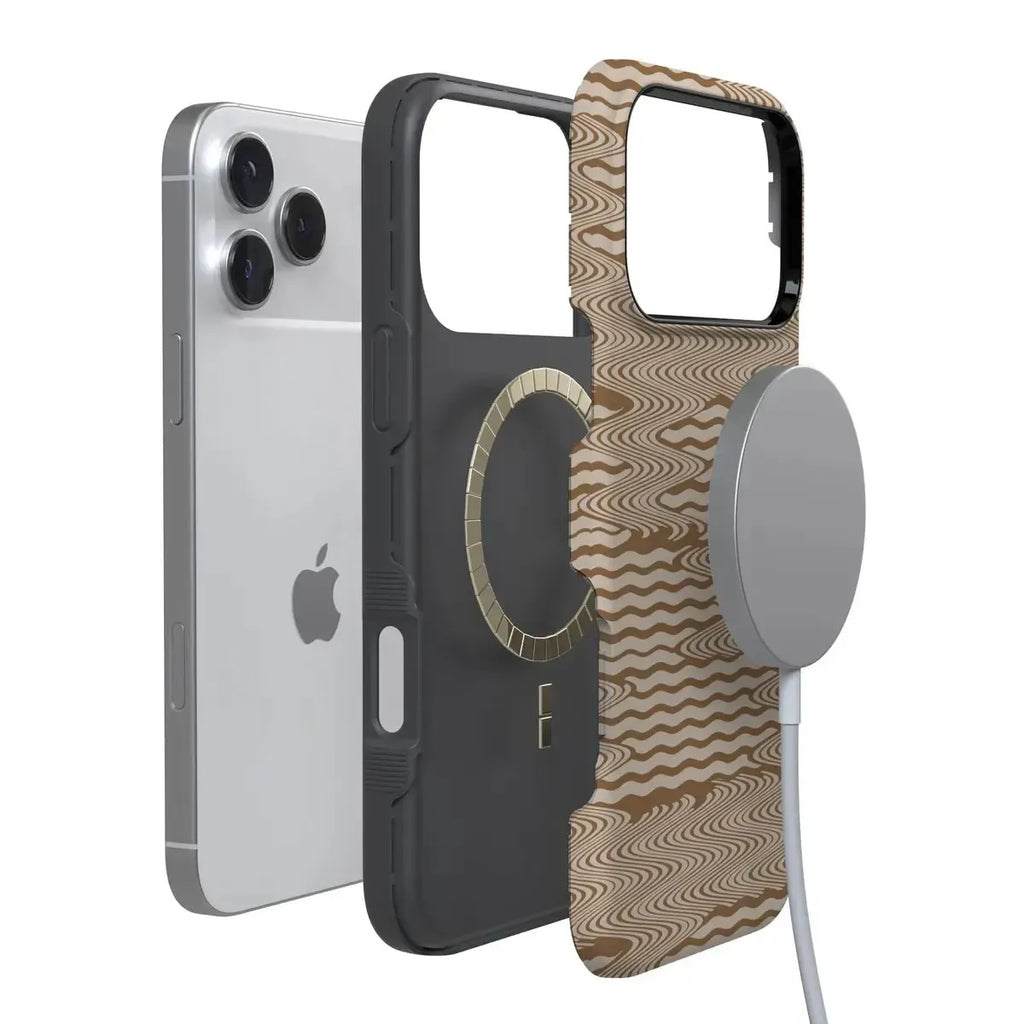 Mocha Ripple | Brown Waves Case