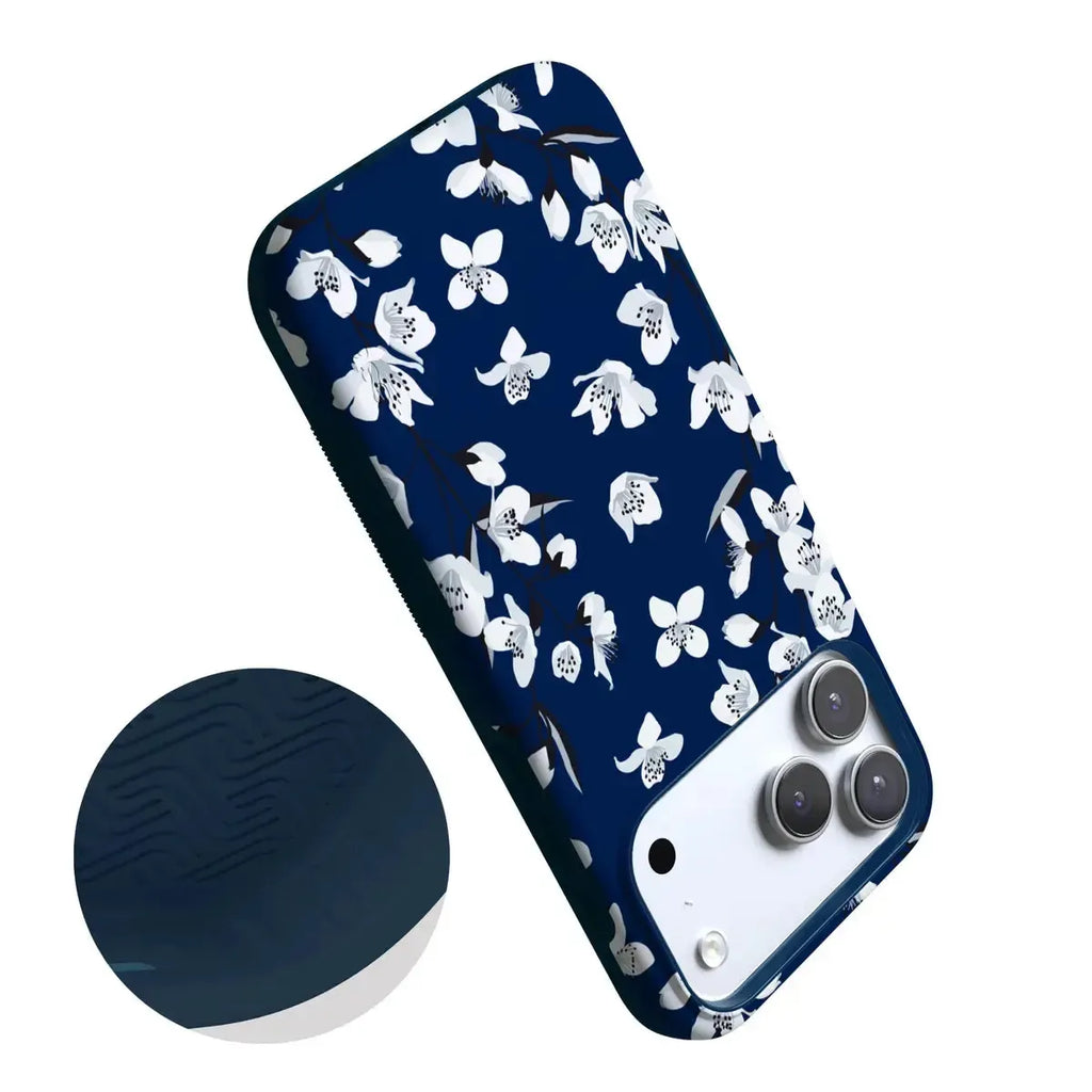Floral Forest | Navy Cherry Blossom Floral Case