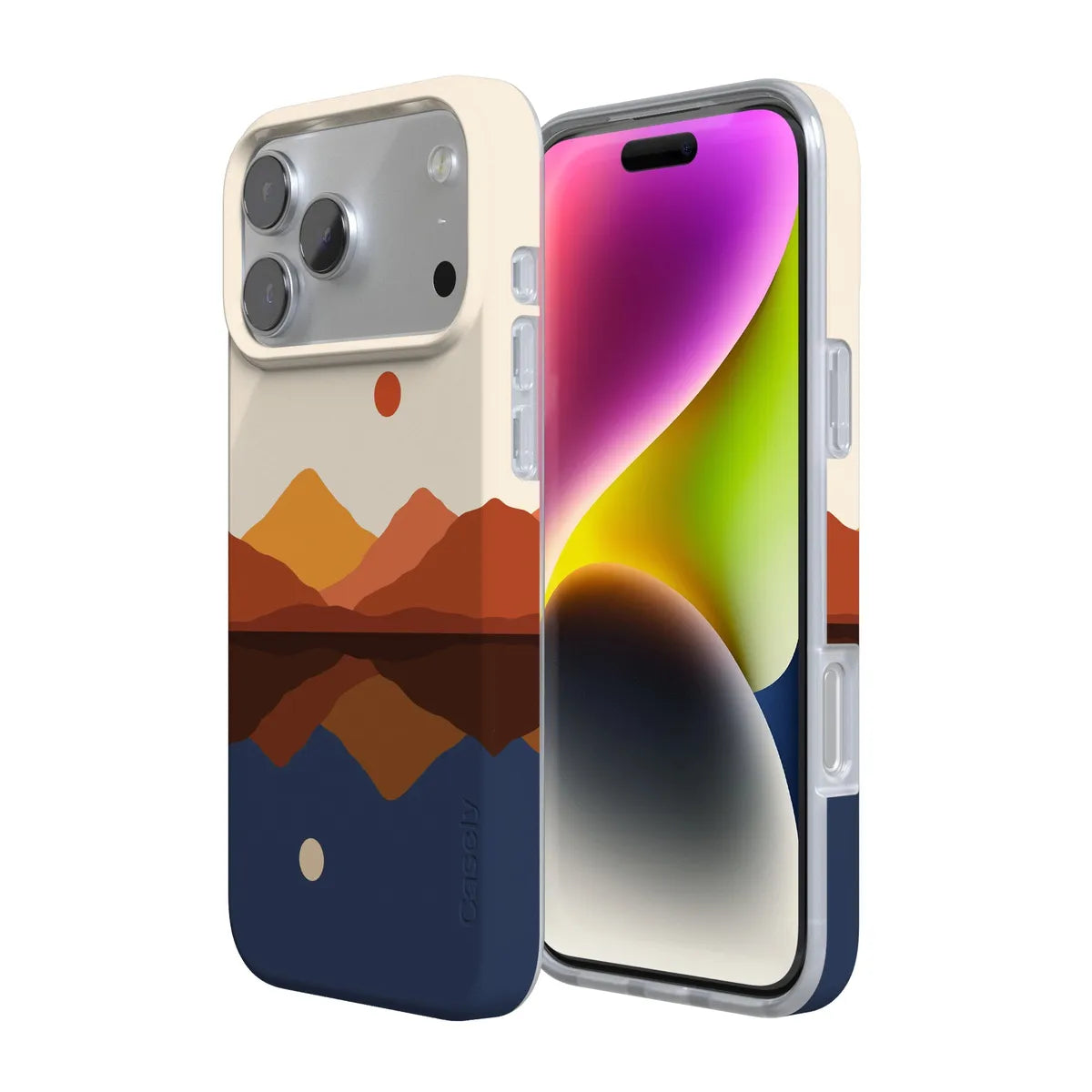 Opposites Attract | Day & Night Colorblock Mountains Case
