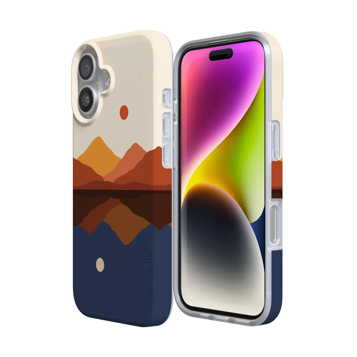 Opposites Attract | Day & Night Colorblock Mountains Case