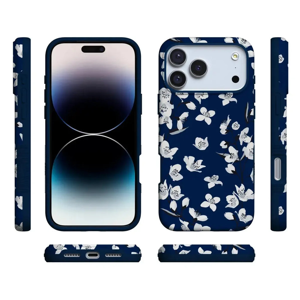 Floral Forest | Navy Cherry Blossom Floral Case