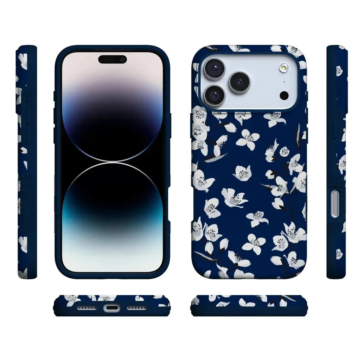 Floral Forest | Navy Cherry Blossom Floral Case