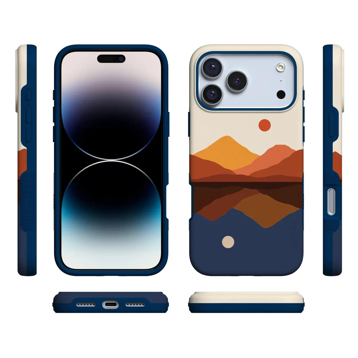 Opposites Attract | Day & Night Colorblock Mountains Case