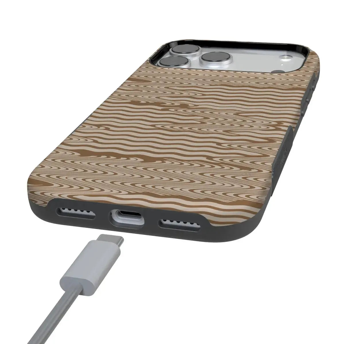 Mocha Ripple | Brown Waves Case