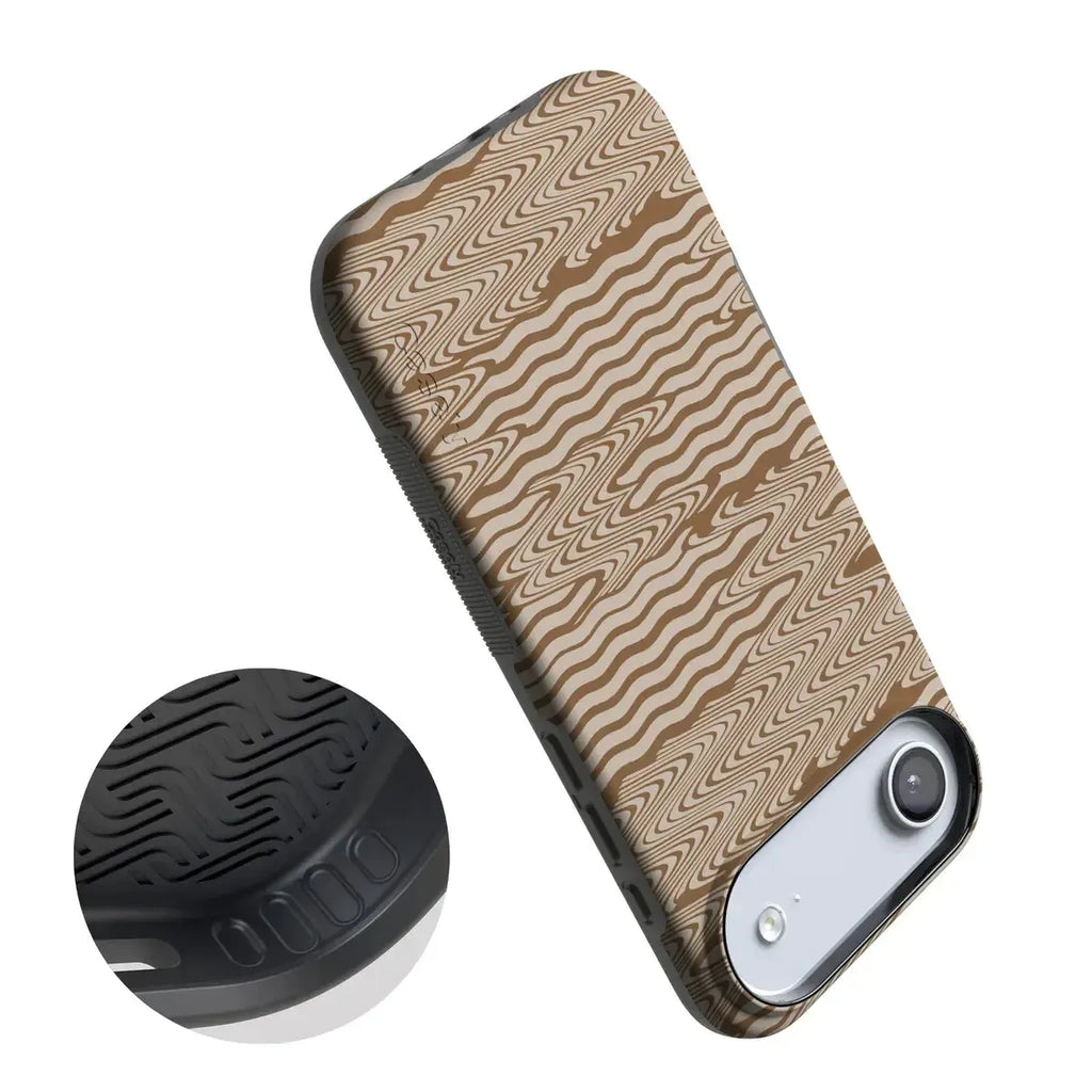 Mocha Ripple | Brown Waves Case