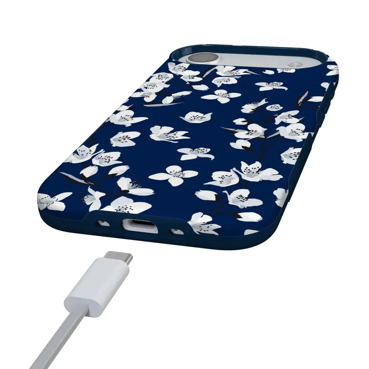 Floral Forest | Navy Cherry Blossom Floral Case