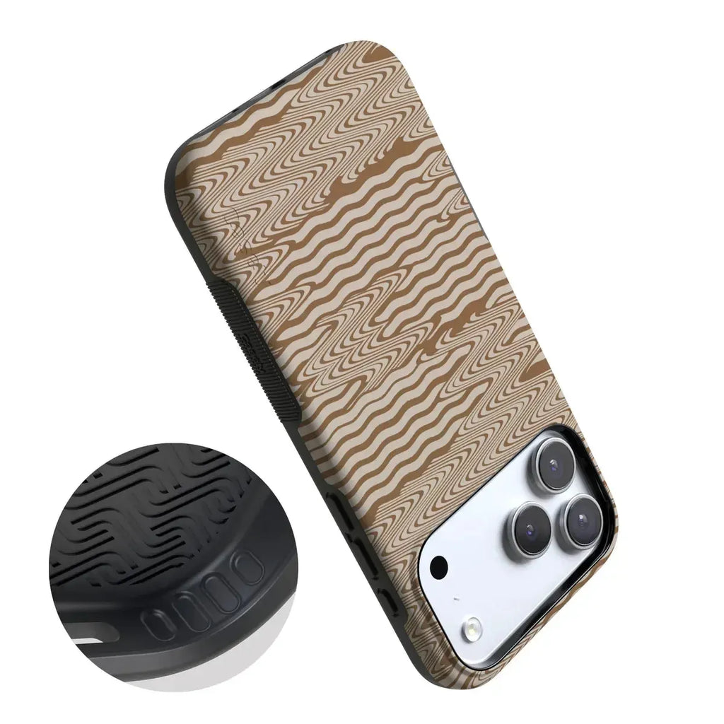 Mocha Ripple | Brown Waves Case