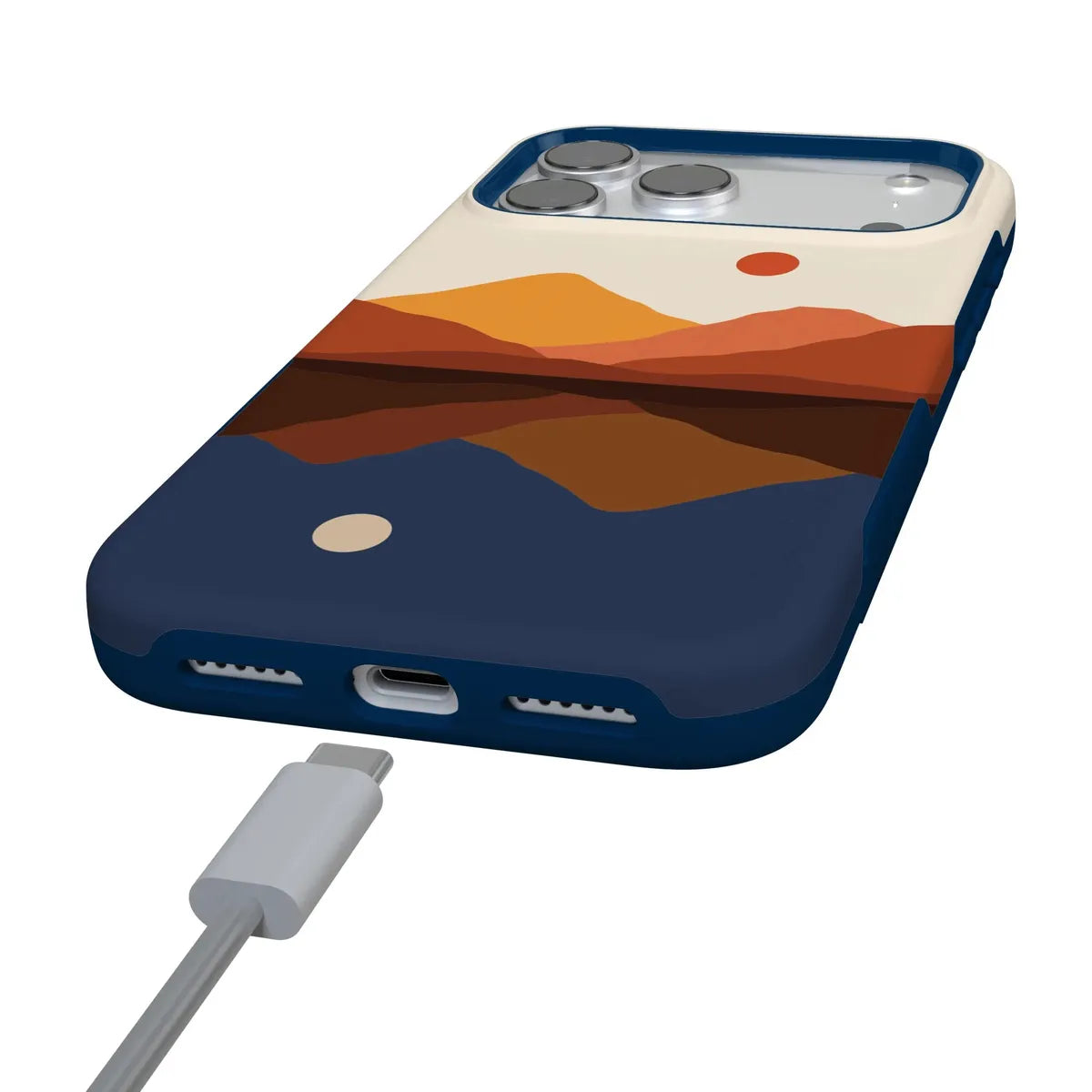 Opposites Attract | Day & Night Colorblock Mountains Case