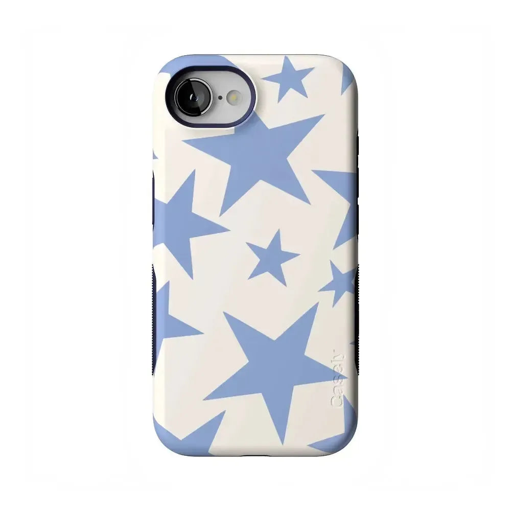 Stars Align | Blue & White Stars Case iPhone Case get.casely Bold Flex + MagSafe® iPhone 16e 