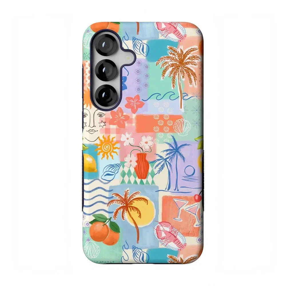 Tropical Heat | Beachy Collage Case iPhone Case get.casely Bold Flex + MagSafe® Galaxy S25 Plus 