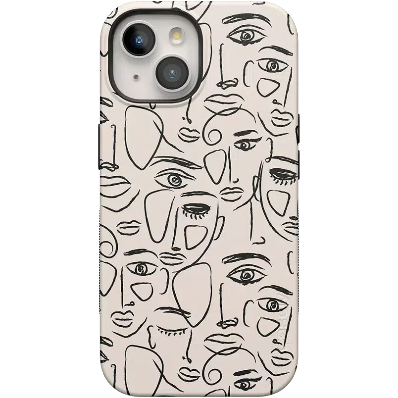 We're All Human | Minimal Face Art Case iPhone Case get.casely Bold Flex + MagSafe® iPhone 15 Plus 