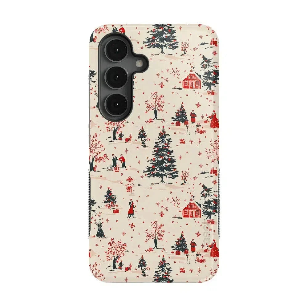 Winter Nostalgia | Vintage Holiday Case Phone Case Casetry Bold Flex + MagSafe® Galaxy S25 